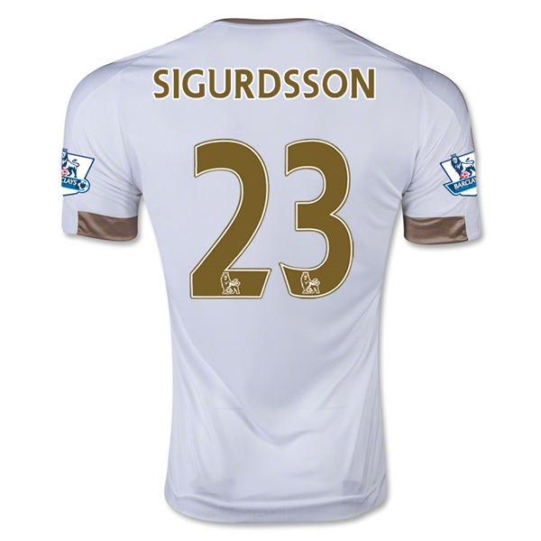 Swansea City 2015-16 SIGURDSSON #23 Home Soccer Jersey